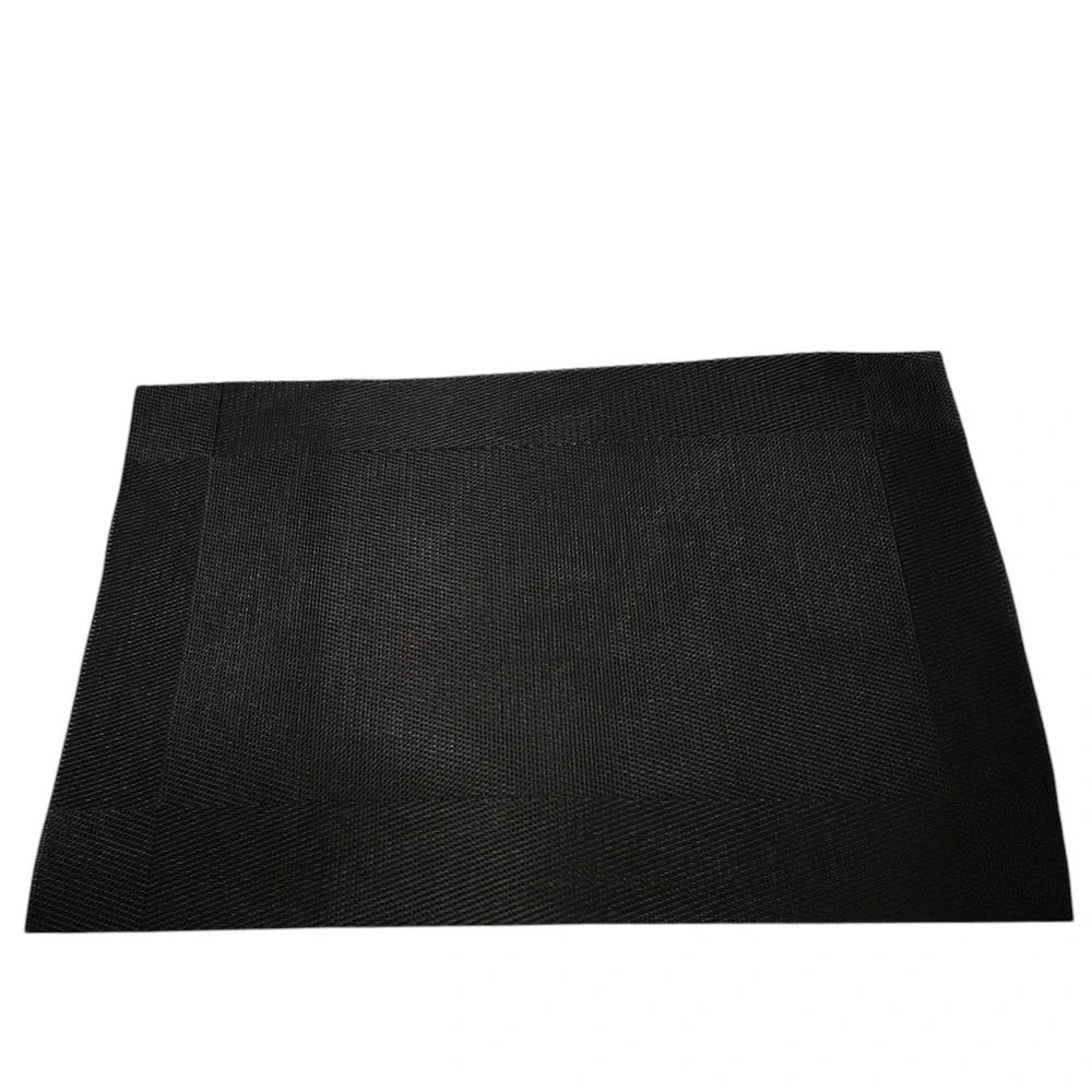 Unbranded Placemats Set of 4 Black PVC Placemats 17.5” X 12
